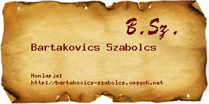 Bartakovics Szabolcs névjegykártya